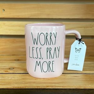 Rae Dunn Worry Less Pray More and Faith Before Fear Mugs